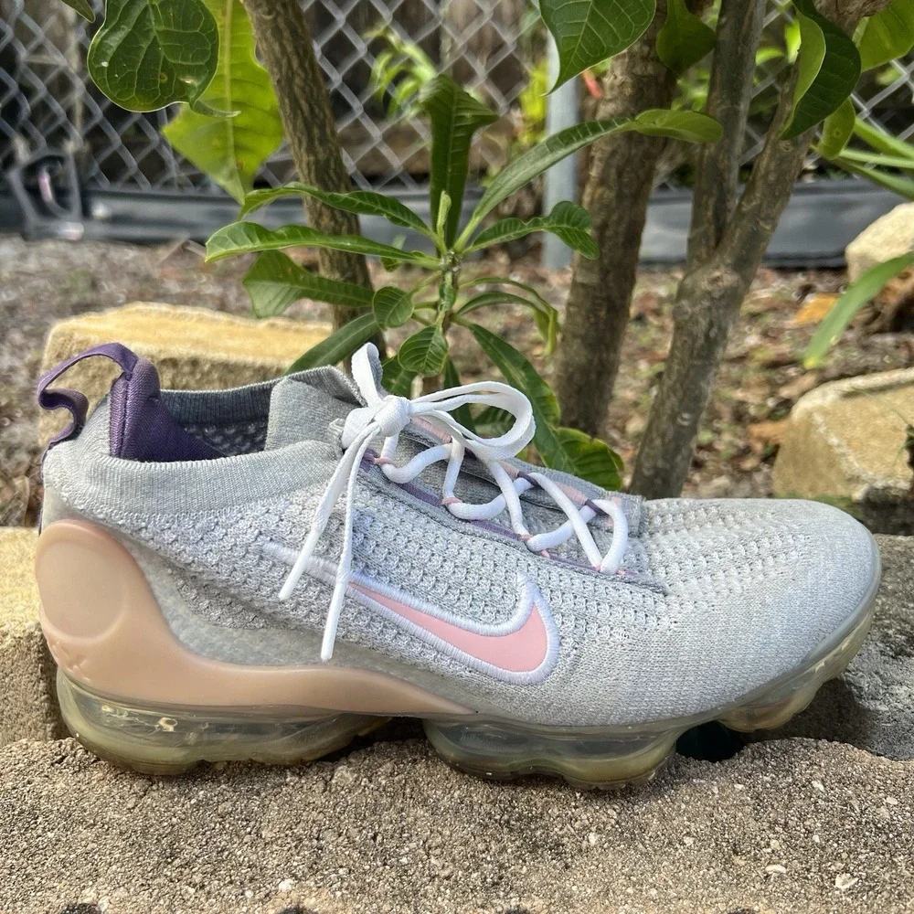 Nike Air VaporMax 2021 Flyknit DB1550-007 Gray 6Y Fits Women's 7.5